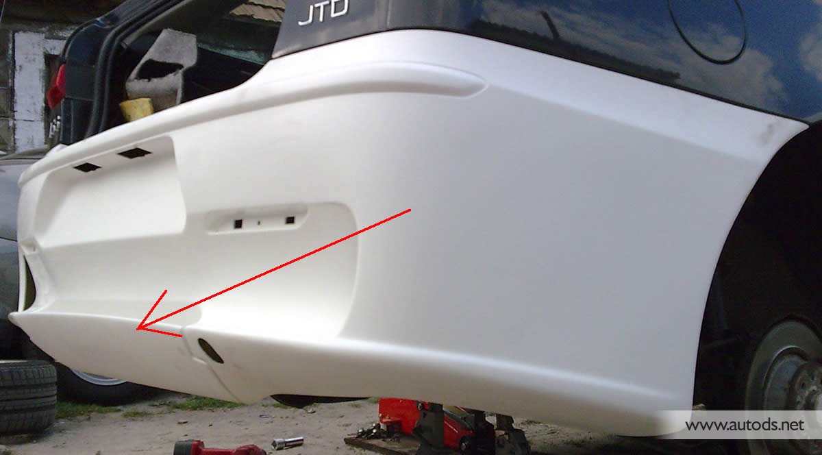 Bottom Diffuser for rear bumper GTA/GTA-look - Click Image to Close