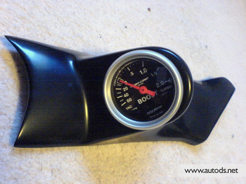 Fiat Coupe - LHD Gauge holder 1 White/Black, 52mm - Click Image to Close