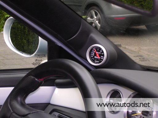 Fiat Coupe - LHD Gauge holder 1 White/Black, 52mm - Click Image to Close